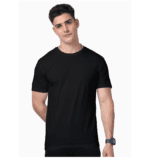 Everyday Men Suprima Black Solid Round Neck T-shirt