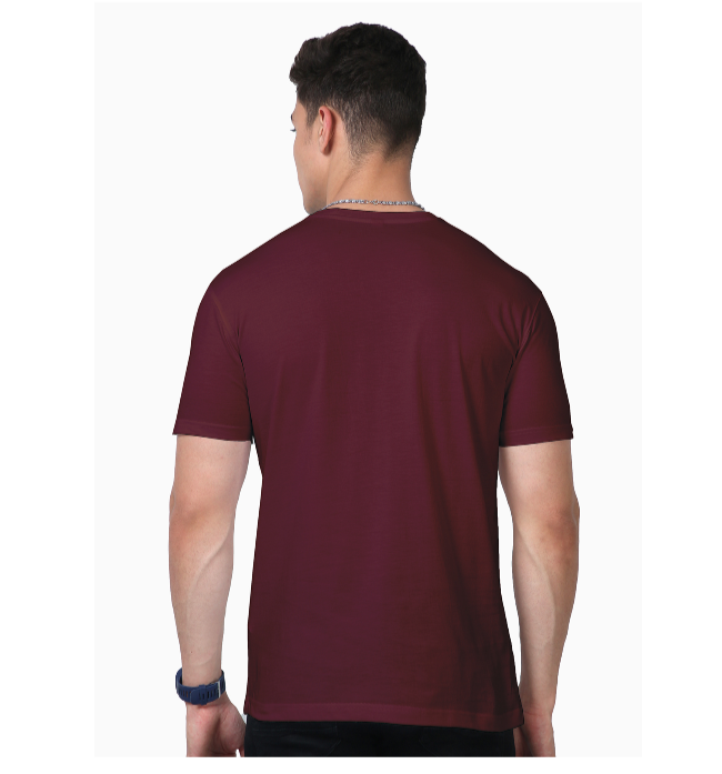 Everyday Men Suprima Strong Red Solid Round Neck T-shirt