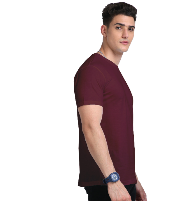 Everyday Men Suprima Strong Red Solid Round Neck T-shirt