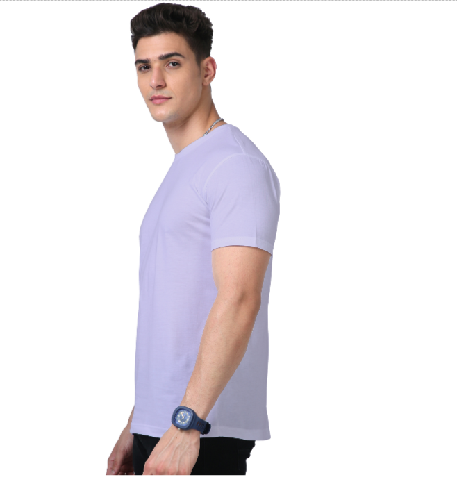 Everyday Men Suprima Purple Solid Round Neck T-shirt